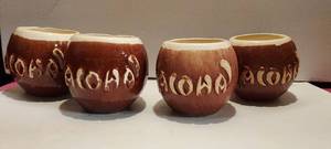 lot 3 image: MCM vintage Trader Vic Aloha coconut cups