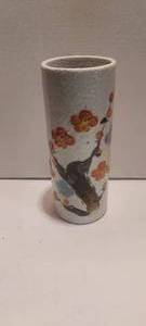 lot 10 image: hand painted glazed clay vase