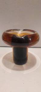 lot 22 image: MCM glass pedestal ashtray