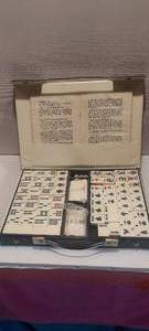 lot 36 image: MCM original Mah Jong set with case and instuctions.  looks to have never been used