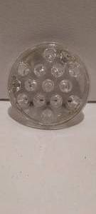lot 62 image: MCM glass flower frog 13 holes