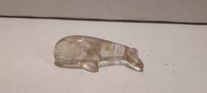 lot 70 image: Vintage glass whale figurine.  2.5