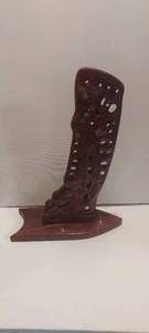 lot 115 image: Vintage Maori wood carving from New Zealand 14.5 tall
