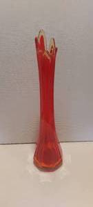 lot 123 image: MCM 16 Tangerine glass stretch vase