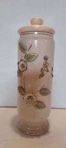 lot 158 image: MCM Tilso Japan 10.5 pink porcelain lidded jar with gold accents.  numbered 52637