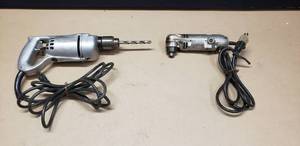 lot 30 image: Lot of 2 Vintage Black & Decker Power Tools, 38 Heavy-Duty Drill & 14 Heavy-Duty Shorty Drill