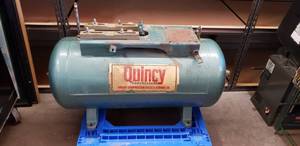 lot 58 image: Quincy 30 Gallon Air Complressor Tank w Motos Mounts