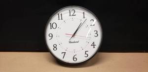 lot 72 image: Vintage Rauland Single-Sided School Wall Clock, Model WCA1312AC