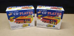 lot 99 image: Lot of 2 Vintage Radio Shack Battery Opperated Toy CD Players
