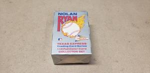 lot 105 image: Sealed 1991 Pacific Nolan Ryan Texas Express 110 Card Set