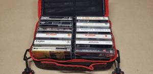 lot 122 image: Lot of 12 Vintage Cassette Tapes wCase