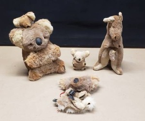 lot 154 image: Lot of 4 Real Fur Stuffed Animals and Hand Puppet
