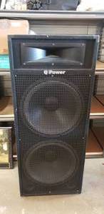 lot 95 image: Q Power Speaker Dual 18 Subs, Measures 51x 21x16