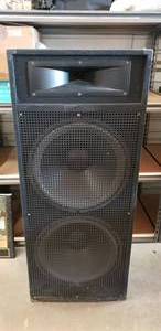 lot 97 image: Q Power Speaker Dual 18 Subs, Measures 51x 21x16