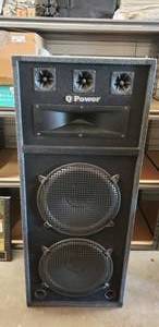 lot 98 image: Q Power Speaker Dual 15 Subs, Measures 51x 21x16