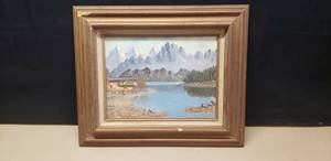 lot 193 image: Framed Scenic Landscape Painting, Unsigned, 20 x 24