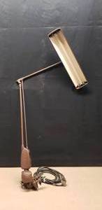 lot 243 image: Mid-Century Dazor Floating Fixture Articulating Arm Drafting  Desk Lamp