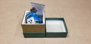 lot 250 image: Pier 1 Li Bien Hand Painted Inside Glass Owl Ornament