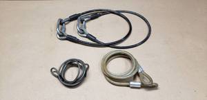 lot 255 image: Lot of 4 Braided Steel Security Cables