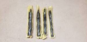lot 282 image: Set of 4 Brad Point Wood Drill Bits w 38 Shank, 1, 78, 34 & 58