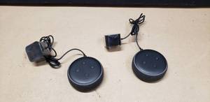 lot 298 image: Lot of 2 Amazon Echo Dot 3rd Gen Smart Speakers