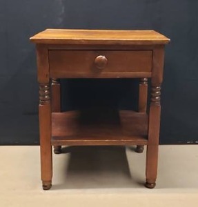 lot 303 image: Rustic Cedar End Table w Dovetail Drawer Joints, Measures 25 x 20 x 17
