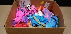 lot 304 image: Large Lot of Womens & Girls Bathing Suit Tops, Bottoms & Covers, Approx 42 Pieces, All New w Tags