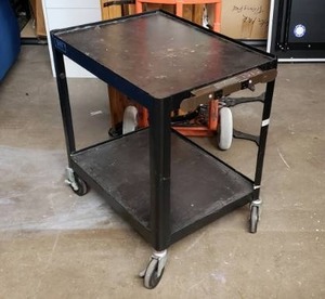lot 308 image: Rolling Metal AV Cart w Power Station