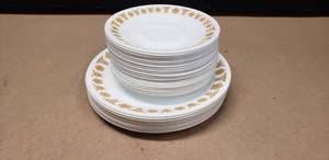 lot 373 image: Vintage Corelle  Butterfly Gold, 8.5 Salad Plates x 10 & 6.5 Bread Plates x 20