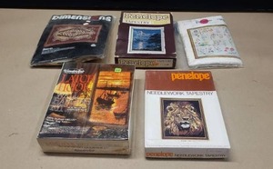 lot 412 image: Lot of 5 Needlepoint Tapestry Kits