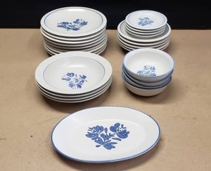 lot 420 image: Lot of Pfaltzgraff Yorktowne Plates & Bowls. PastaDinner Bowls (Qty 4), Dinner Plates (Qty 9) & More