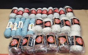 lot 430 image: Large Quantity of Red Heart Yarn.  26 New Rolls.