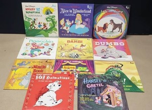lot 448 image: Lot of 11 Disneyland Records.  All appear to be in EXCELLENT condition.