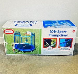 lot 1 image: New Little Tikes 10ft Sports Trampoline, BlueGreen