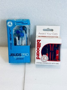 lot 24 image: Lot of 2 - Billboard Stereo Earbuds With Mic & Jbuds Pro Signature Earbuds