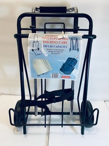 lot 32 image: Staples Metal Luggage Cart, Black Style #1009- 250 lbs. Maximum Capacity