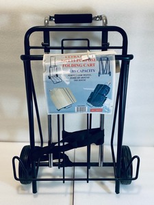 lot 34 image: New Staples Metal Luggage Cart, Black Style #1009- 250 lbs. Maximum Capacity