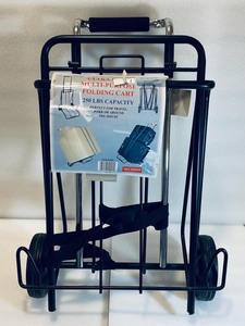 lot 36 image: New Staples Metal Luggage Cart, Black Style #1009- 250 lbs. Maximum Capacity