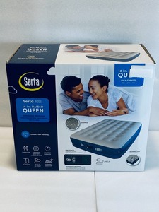 lot 50 image: New Serta 16 Raised Inflatable Air Mattress with Built in Pump - Queen