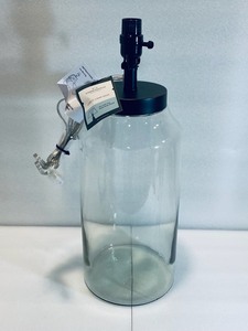 lot 63 image: New Threshold Fillable Large Glass Lamp Base Only, Clear - 20 High, Model# 074 00 0686 R01