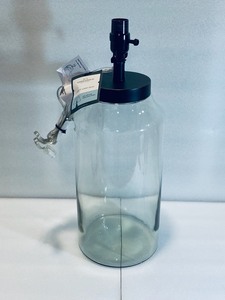 lot 64 image: New Threshold Fillable Large Glass Lamp Base Only, Clear - 20 High, Model# 074 00 0686 R01