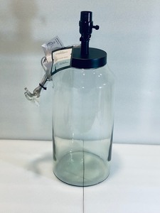 lot 65 image: New Threshold Fillable Large Glass Lamp Base Only, Clear - 20 High, Model# 074 00 0686 R01