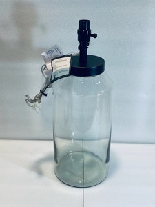 lot 66 image: New Threshold Fillable Large Glass Lamp Base Only, Clear - 20 High, Model# 074 00 0686 R01