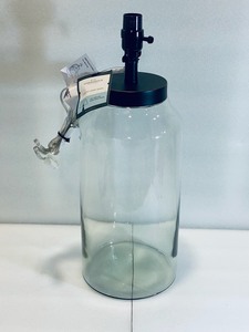 lot 67 image: New Threshold Fillable Large Glass Lamp Base Only, Clear - 20 High, Model# 074 00 0686 R01