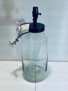 lot 68 image: New Threshold Fillable Large Glass Lamp Base Only, Clear - 20 High, Model# 074 00 0686 R01