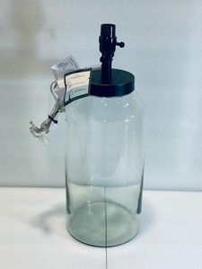 lot 69 image: New Threshold Fillable Large Glass Lamp Base Only, Clear - 20 High, Model# 074 00 0686 R01