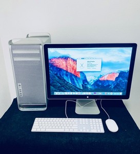 lot 46 image: Apple Mac Pro Tower4,1 Early 2009 A1289 32GB 2TB Quad-Core (8 Cores) 2 X 2.26GHZ with 24in. Apple Cinema Display Monitor Grade B