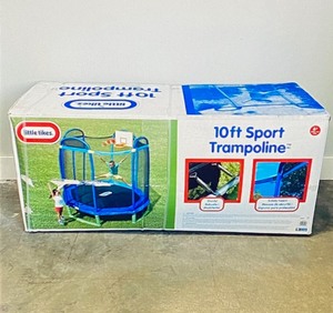 lot 1 image: New Little Tikes 10ft Sports Trampoline, BlueGreen