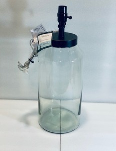 lot 5 image: New Threshold Fillable Large Glass Lamp Base Only, Clear - 20 High, Model# 074 00 0686 R01