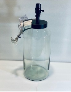 lot 10 image: New Threshold Fillable Large Glass Lamp Base Only, Clear - 20 High, Model# 074 00 0686 R01
